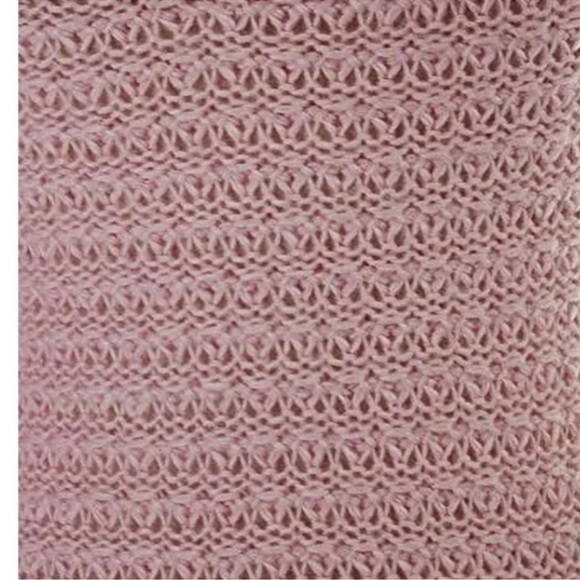 RALPH LAUREN ALPACA WOOL BLEND OPEN KNIT SOFT PINK SWEATER SIZE MEDIUM - Picture 9 of 15